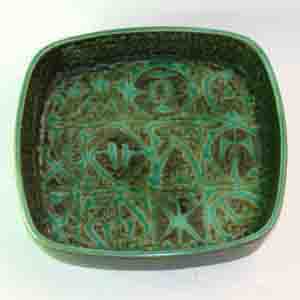 royal copenhagen green runic ashtray